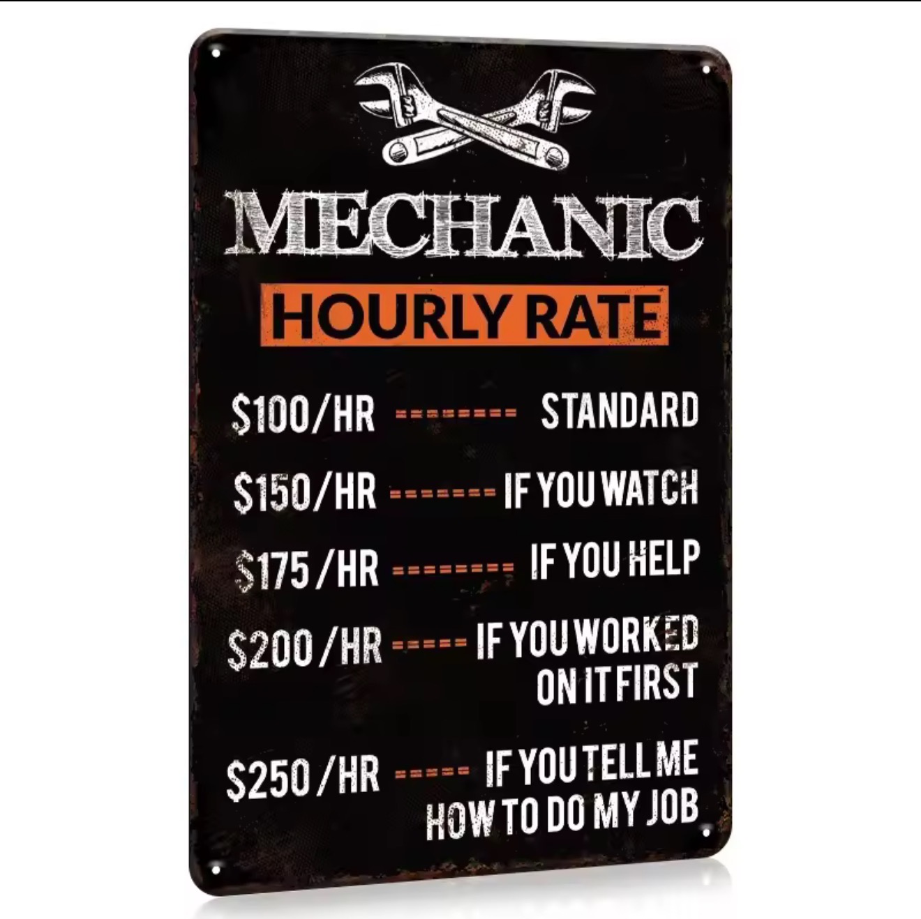 Workshop Tools Hours - 1 Buah, Tanda Timah Logam Tarif