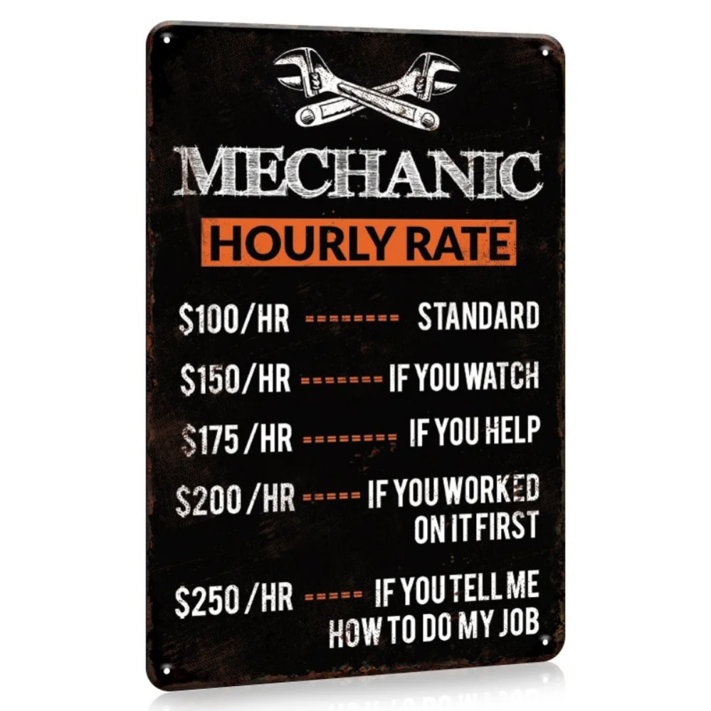 Tanda Tarif Jam Mekanik Vintag - Workshop Tools Hours ulasan dan harga