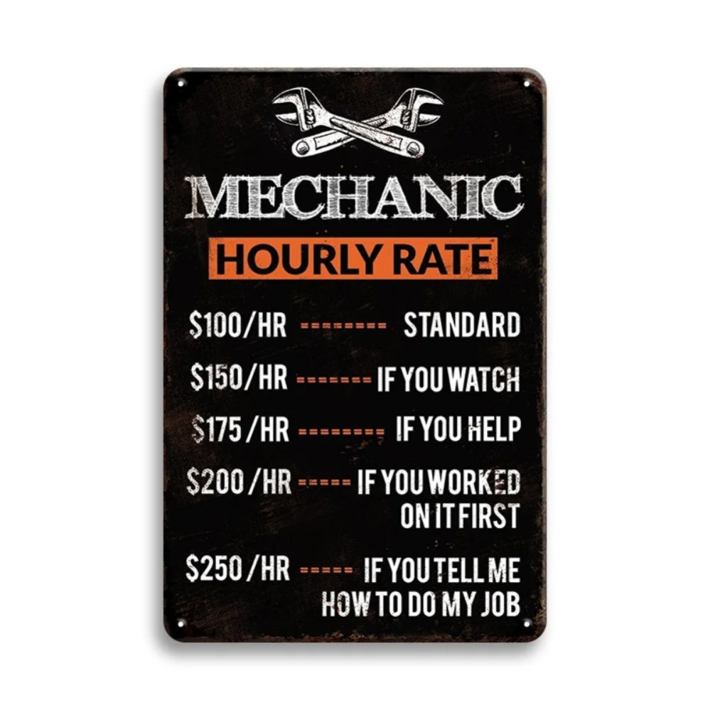 Tanda Tarif Jam Mekanik Vintag - Workshop Tools Hours ulasan dan harga