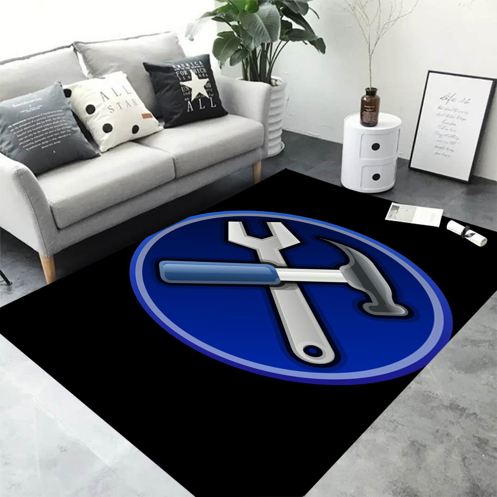 Karpet Anti-Slip Motif Gear Ku - Workshop Tools Logo ulasan dan harga