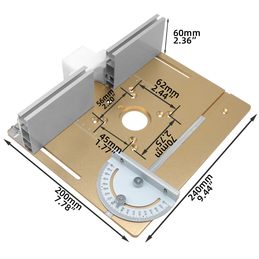 C8 Router aluminium pelat sisi - Router Table Insert ulasan dan harga