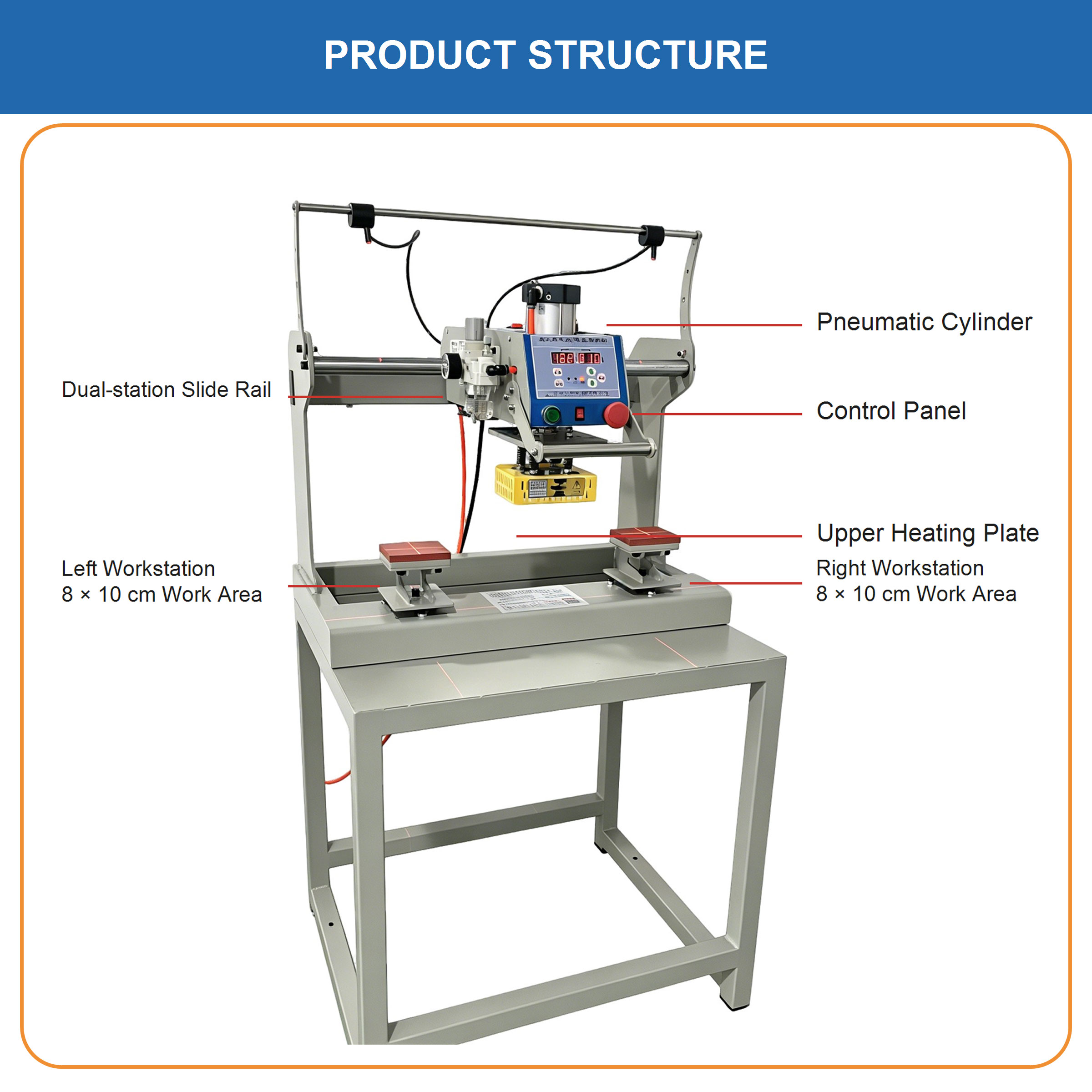 Mesin Press Panas Dua Stasiun  - Workshop Tools Logo ulasan dan harga